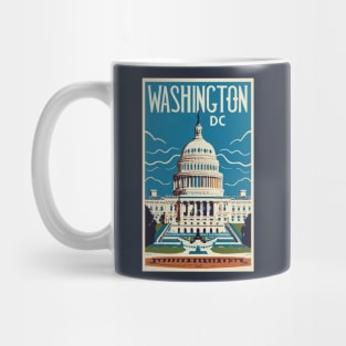 A Vintage Travel Art of Washington DC - US Mug